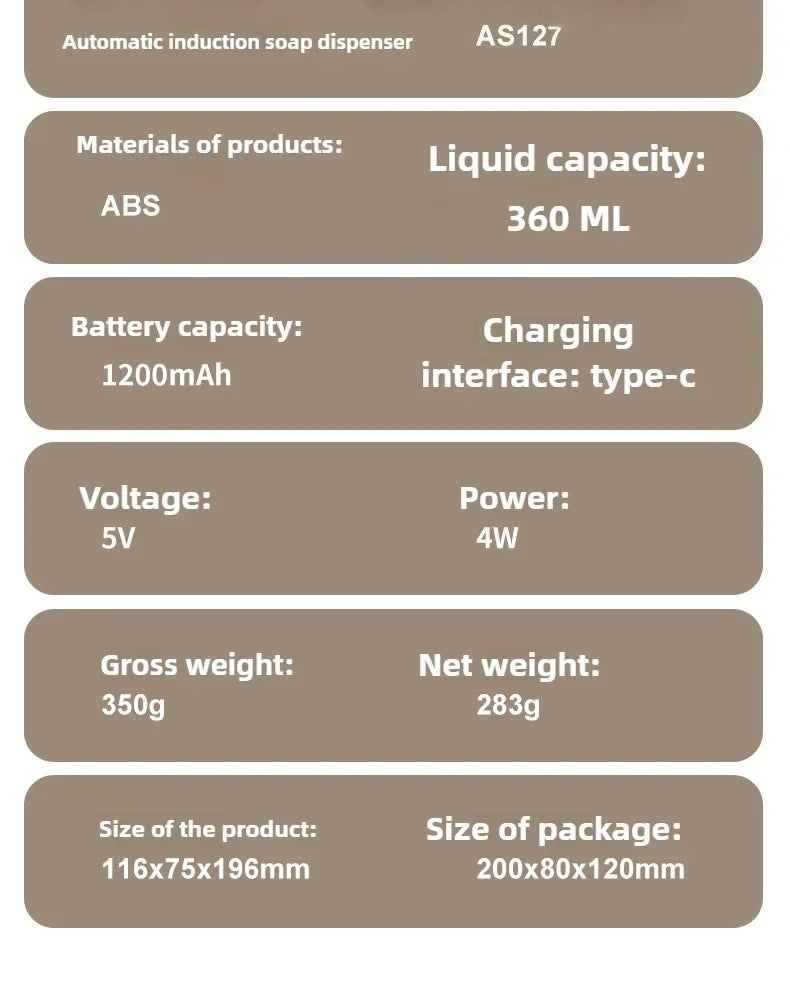 Berührungsloser Seifenspender mit Sensor | Modern & Hygienisch | 400ml
