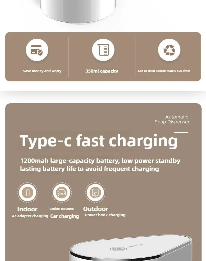 Berührungsloser Seifenspender mit Sensor | Modern & Hygienisch | 400ml
